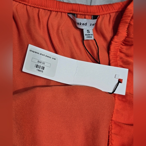 🤩Host Pick❤️NWT Naked Zebra Strapless Mini Dress Women's Size Small - Picture 5 of 8